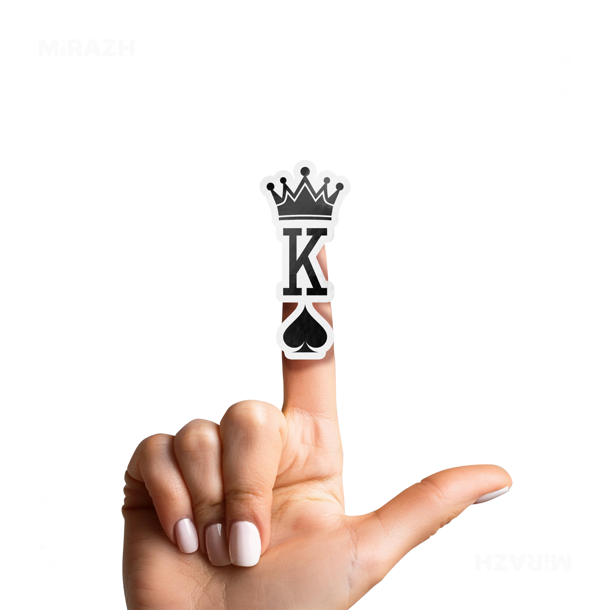 KingOfSpades Die Cut Outdoor Sticker 02 White