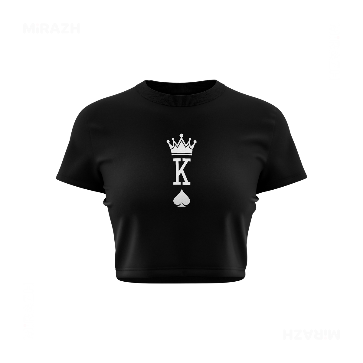 KingOfSpades Fitted Crop Top 01 Black