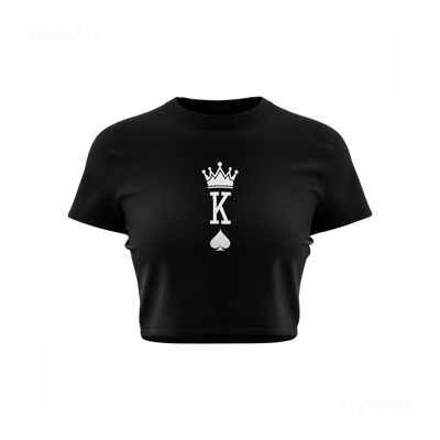 KingOfSpades Fitted Crop Top 01 Black