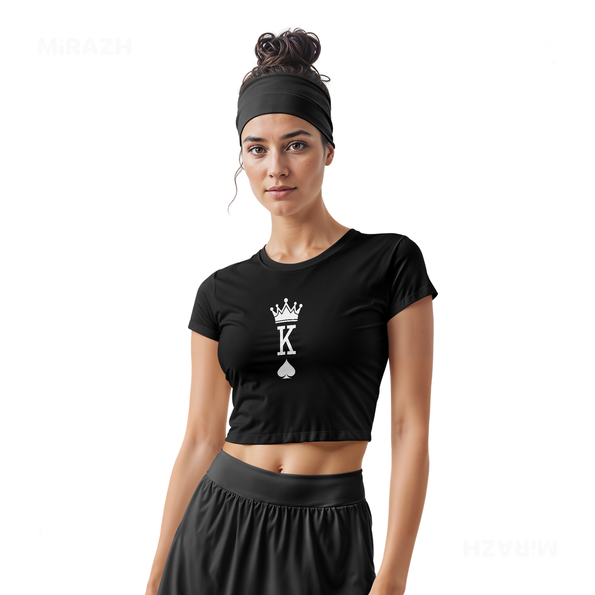 KingOfSpades Fitted Crop Top 02 Black