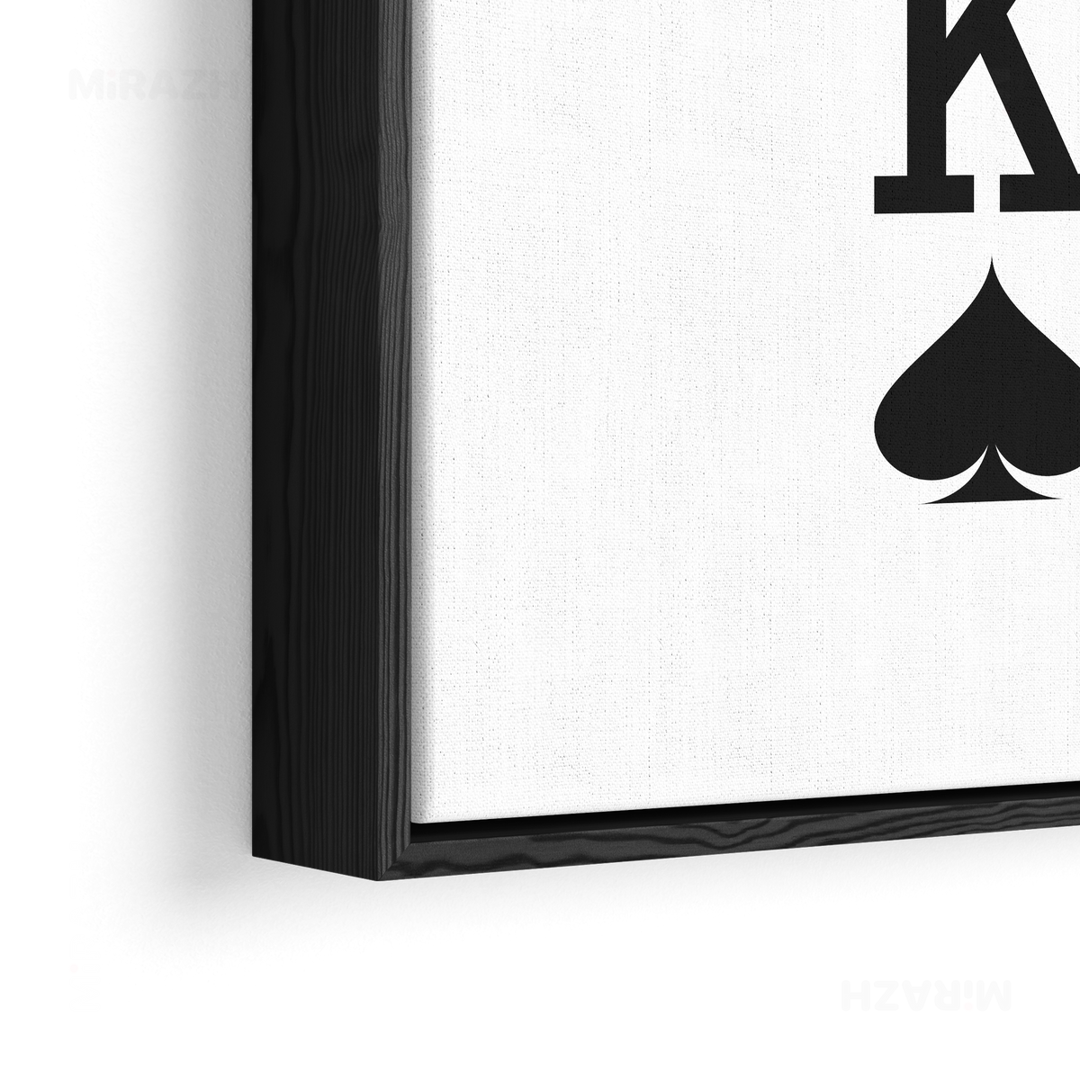 KingOfSpades Framed Canvas 02 Black Wood