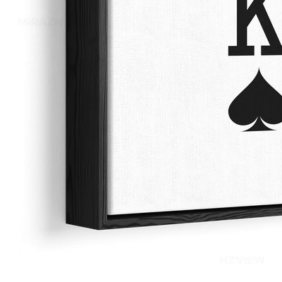 KingOfSpades Framed Canvas 02 Black Wood