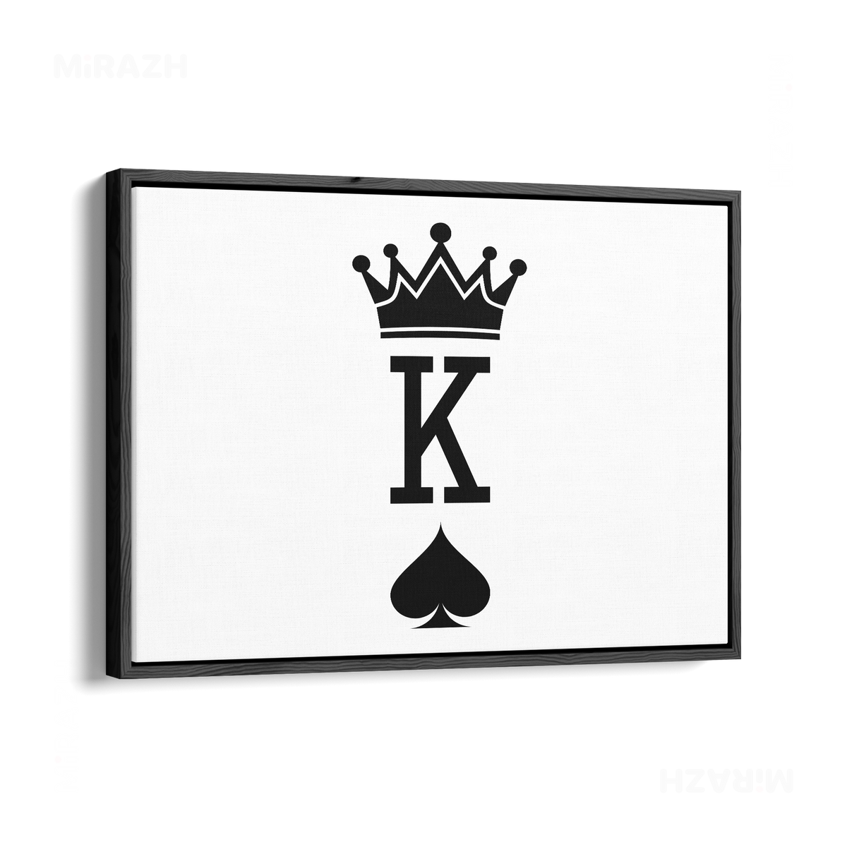 KingOfSpades Framed Canvas 03 Black Wood