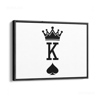KingOfSpades Framed Canvas 03 Black Wood