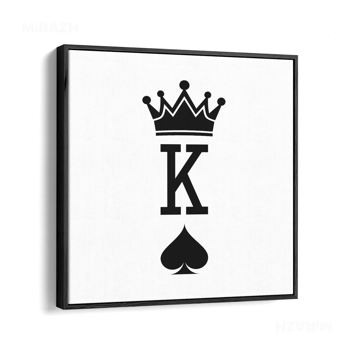 KingOfSpades Framed Canvas 04 Black Wood