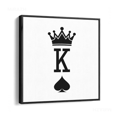 KingOfSpades Framed Canvas 04 Black Wood