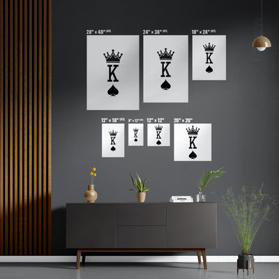 KingOfSpades Framed Canvas 05 Black Wood