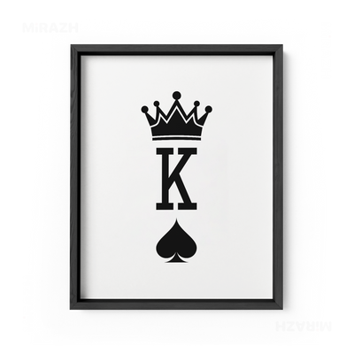 KingOfSpades Framed Poster 01 Black Wood