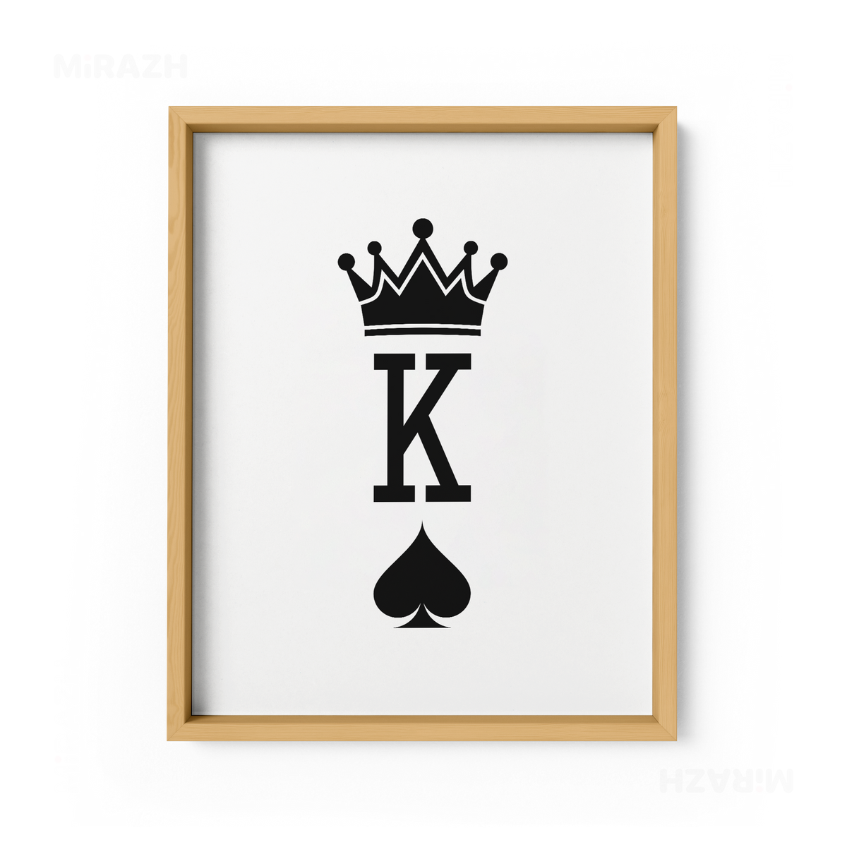 KingOfSpades Framed Poster 01 Natural Wood