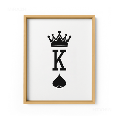 KingOfSpades Framed Poster 01 Natural Wood