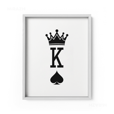 KingOfSpades Framed Poster 01 White Wood