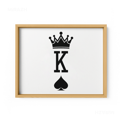 KingOfSpades Framed Poster 03 Natural Wood