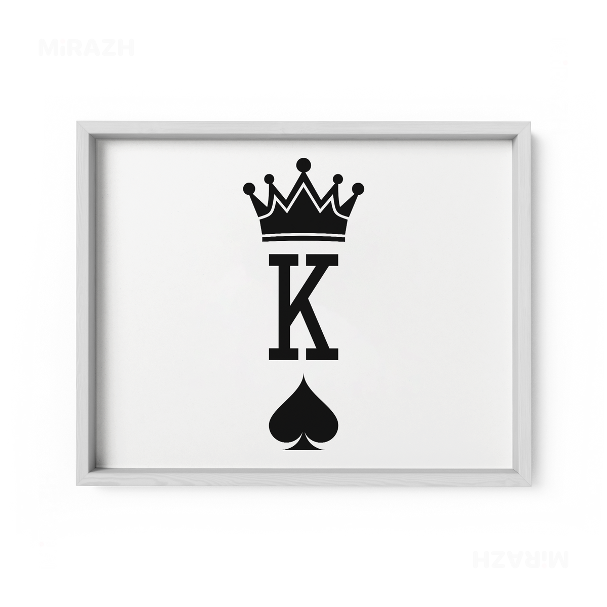 KingOfSpades Framed Poster 03 White Wood