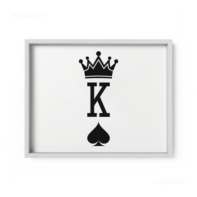 KingOfSpades Framed Poster 03 White Wood