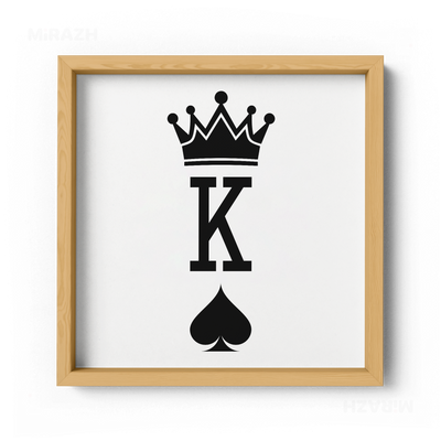 KingOfSpades Framed Poster 04 Natural Wood