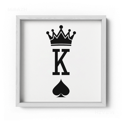 KingOfSpades Framed Poster 04 White Wood