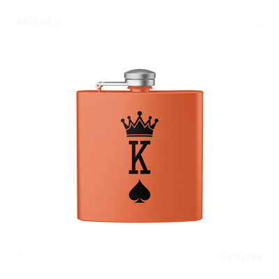 KingOfSpades Hip Flasks 01 Orange
