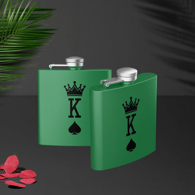 KingOfSpades Hip Flasks 02 Green