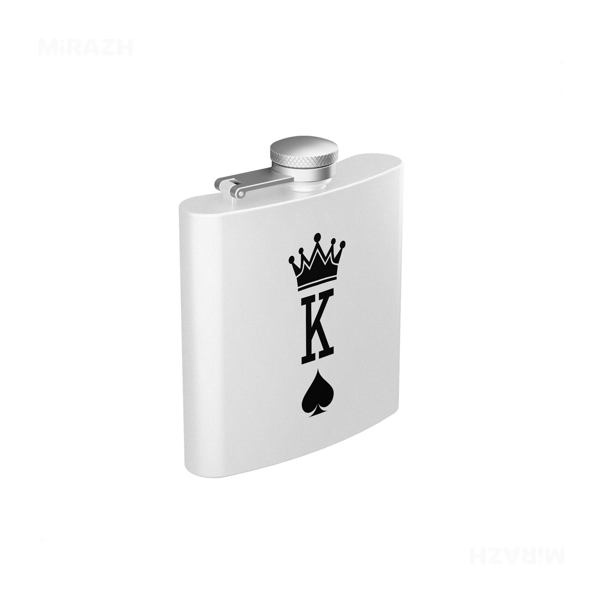 KingOfSpades Hip Flasks 03 White