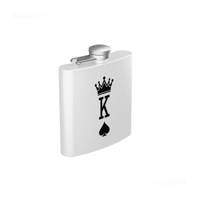 KingOfSpades Hip Flasks 03 White