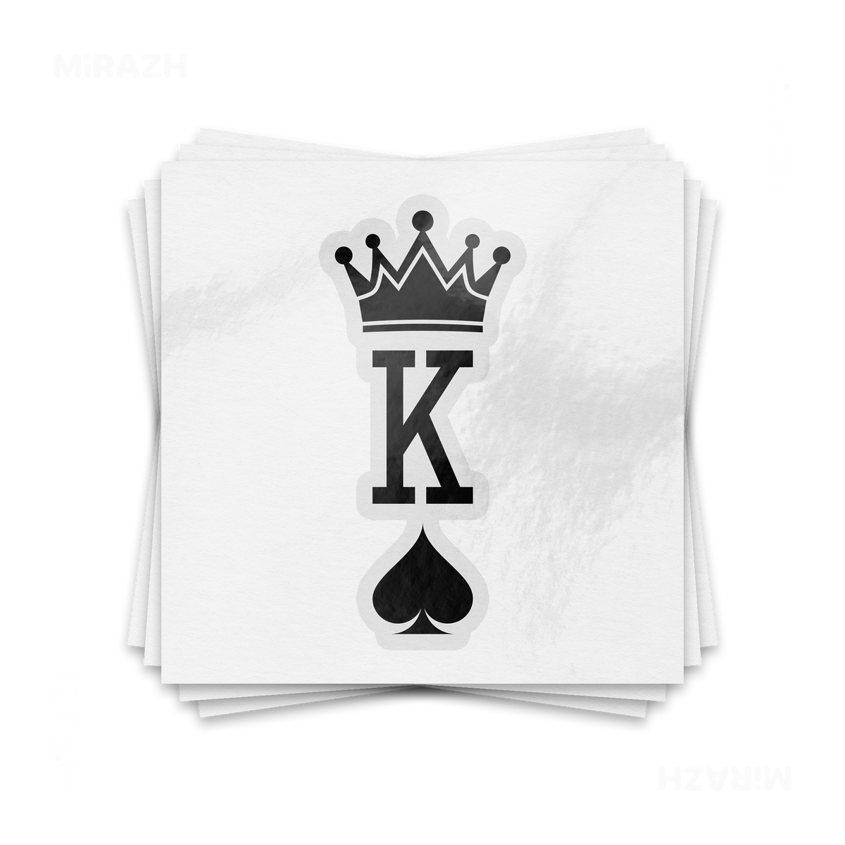 KingOfSpades Kiss Cut Sticker 01 Clear