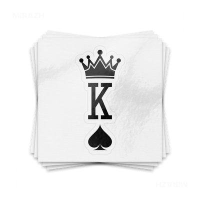KingOfSpades Kiss Cut Sticker 01 White