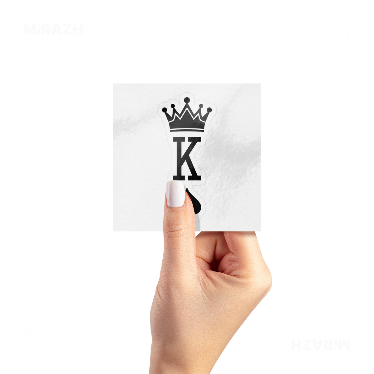 KingOfSpades Kiss Cut Sticker 02 White