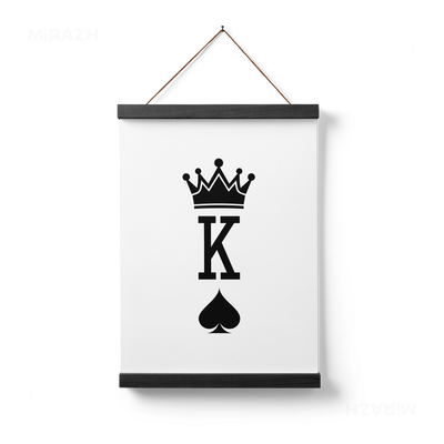 KingOfSpades Magnetic Hanger Poster 01 Black Wood