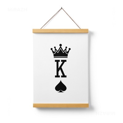 KingOfSpades Magnetic Hanger Poster 01 Natural Wood
