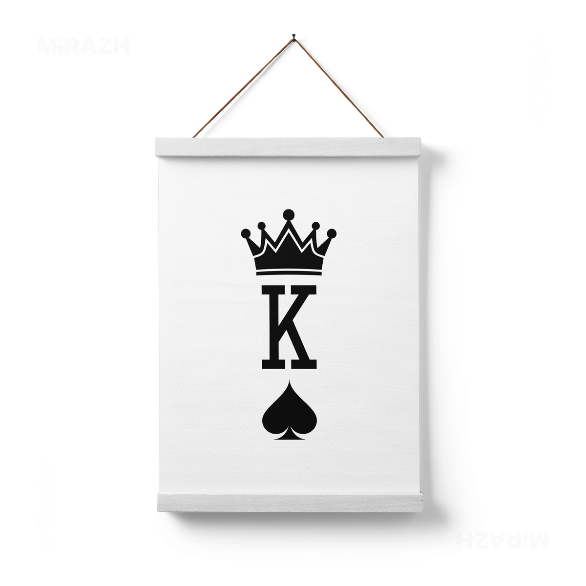 KingOfSpades Magnetic Hanger Poster 01 White Wood