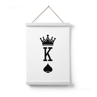KingOfSpades Magnetic Hanger Poster 01 White Wood