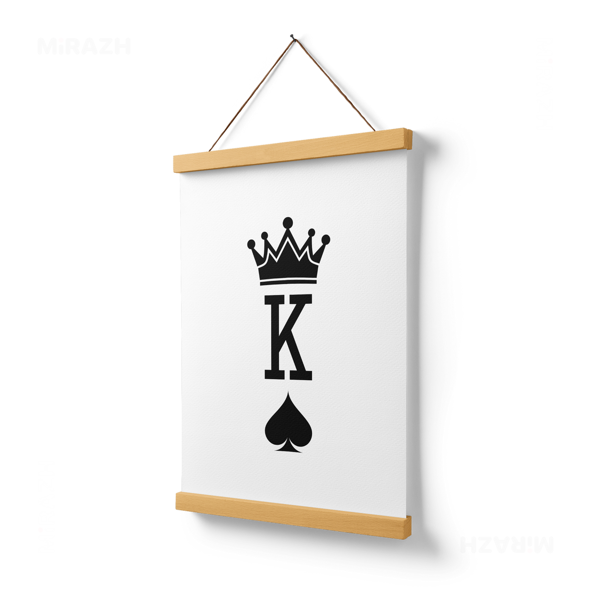 KingOfSpades Magnetic Hanger Poster 03 Natural Wood
