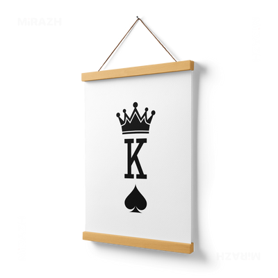 KingOfSpades Magnetic Hanger Poster 03 Natural Wood