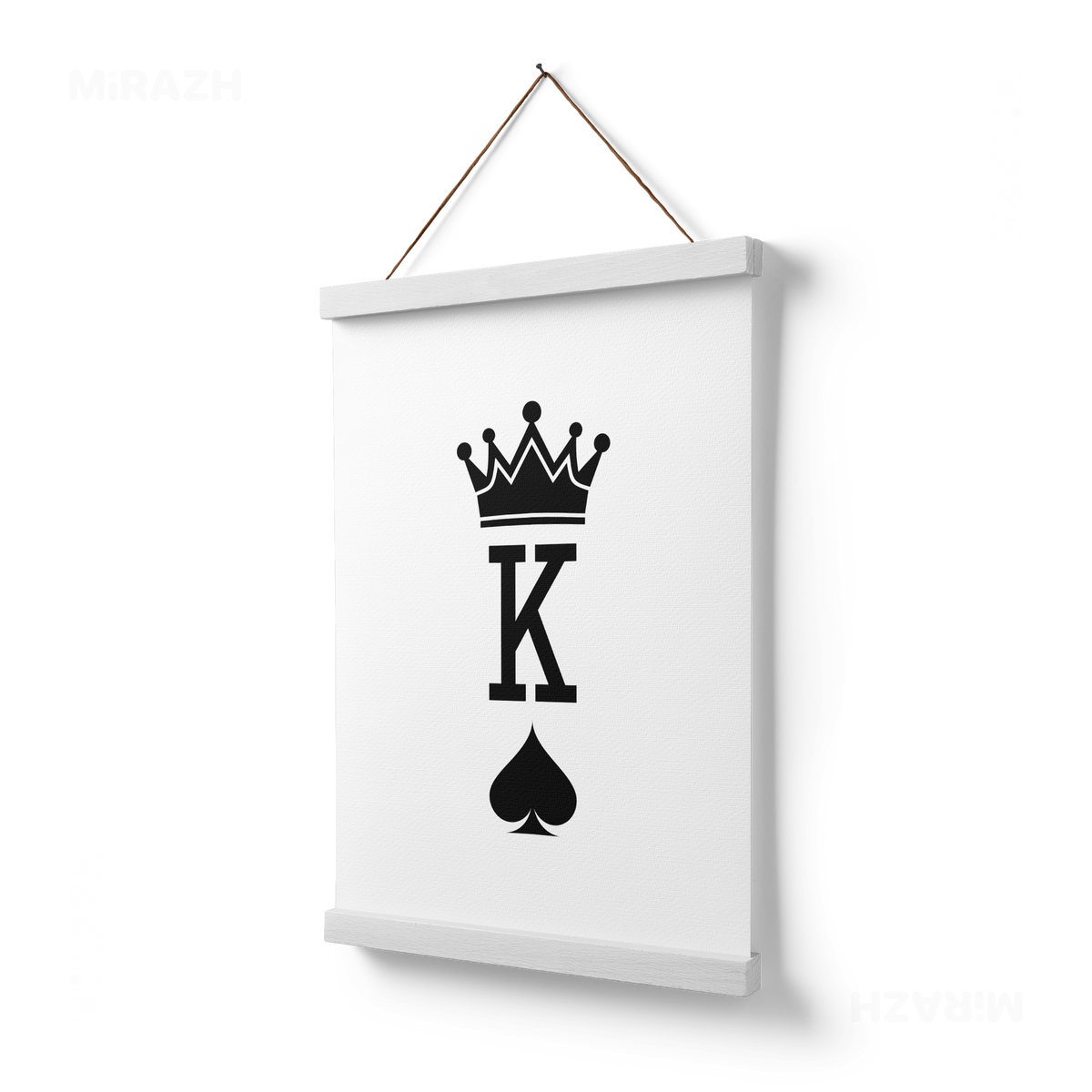 KingOfSpades Magnetic Hanger Poster 03 White Wood