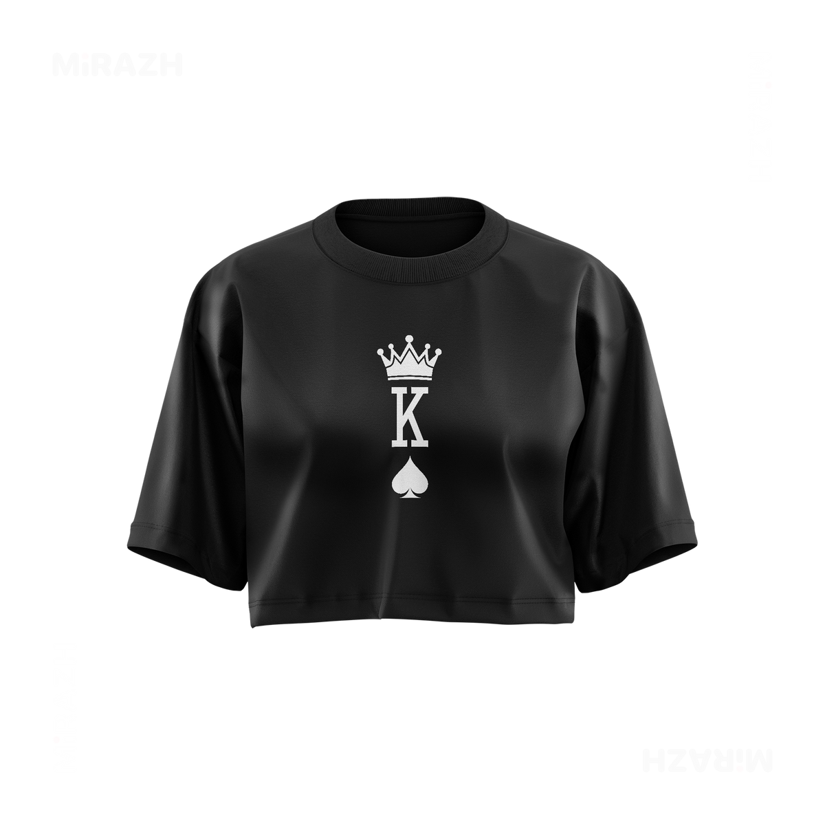 KingOfSpades Over Sized Crop Top 01 Black