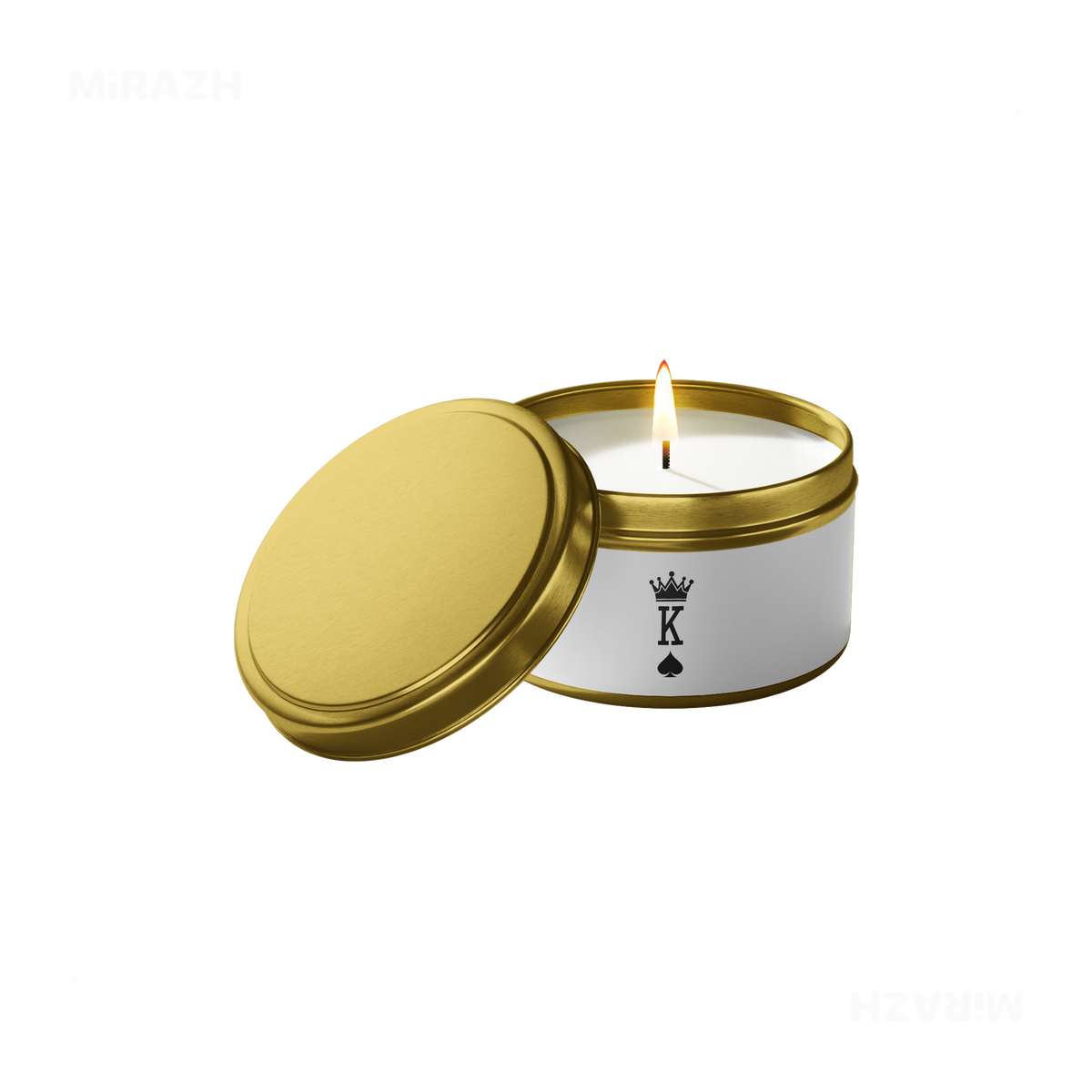 KingOfSpades Tin Candle 01 Gold