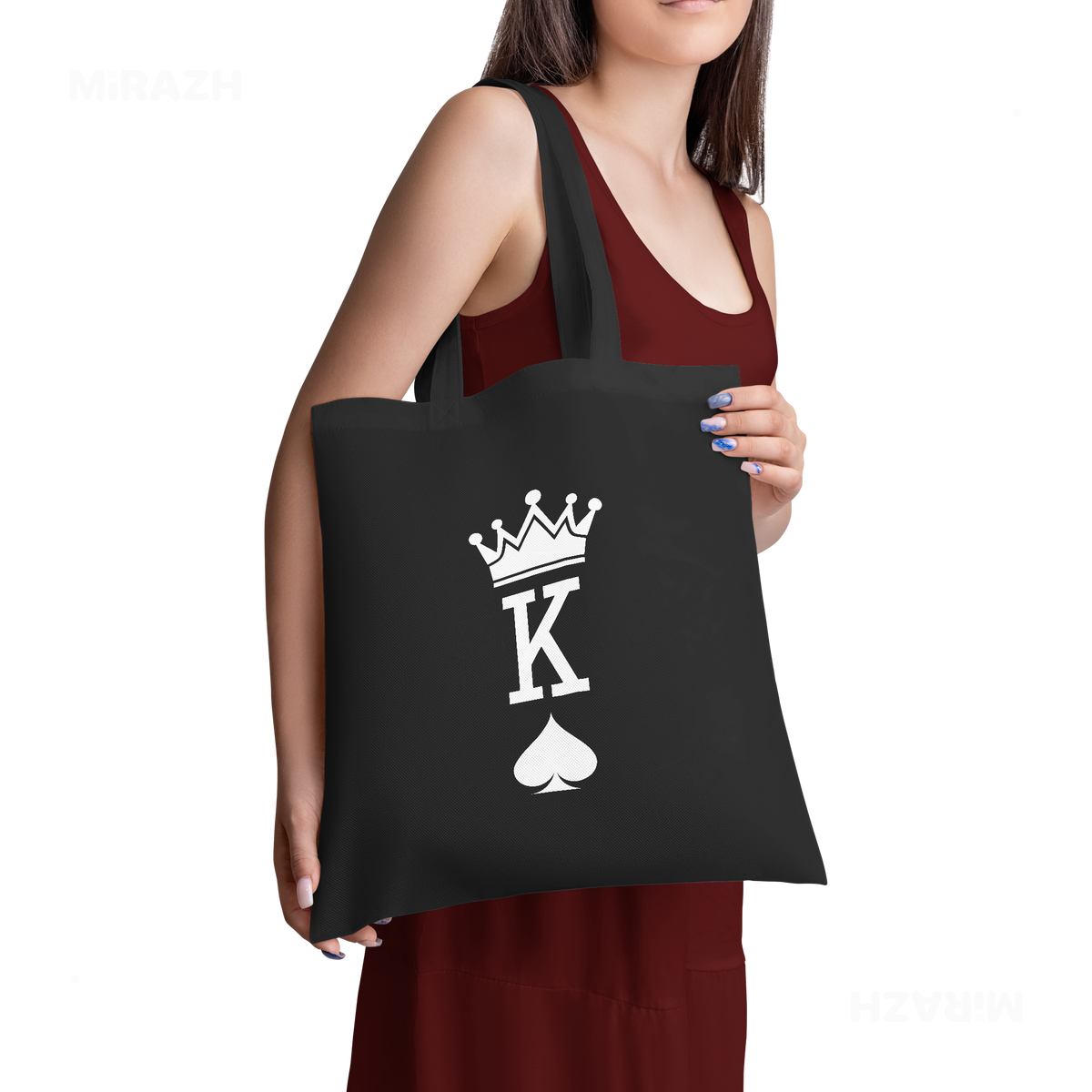 KingOfSpades Tote Bags 02 Black