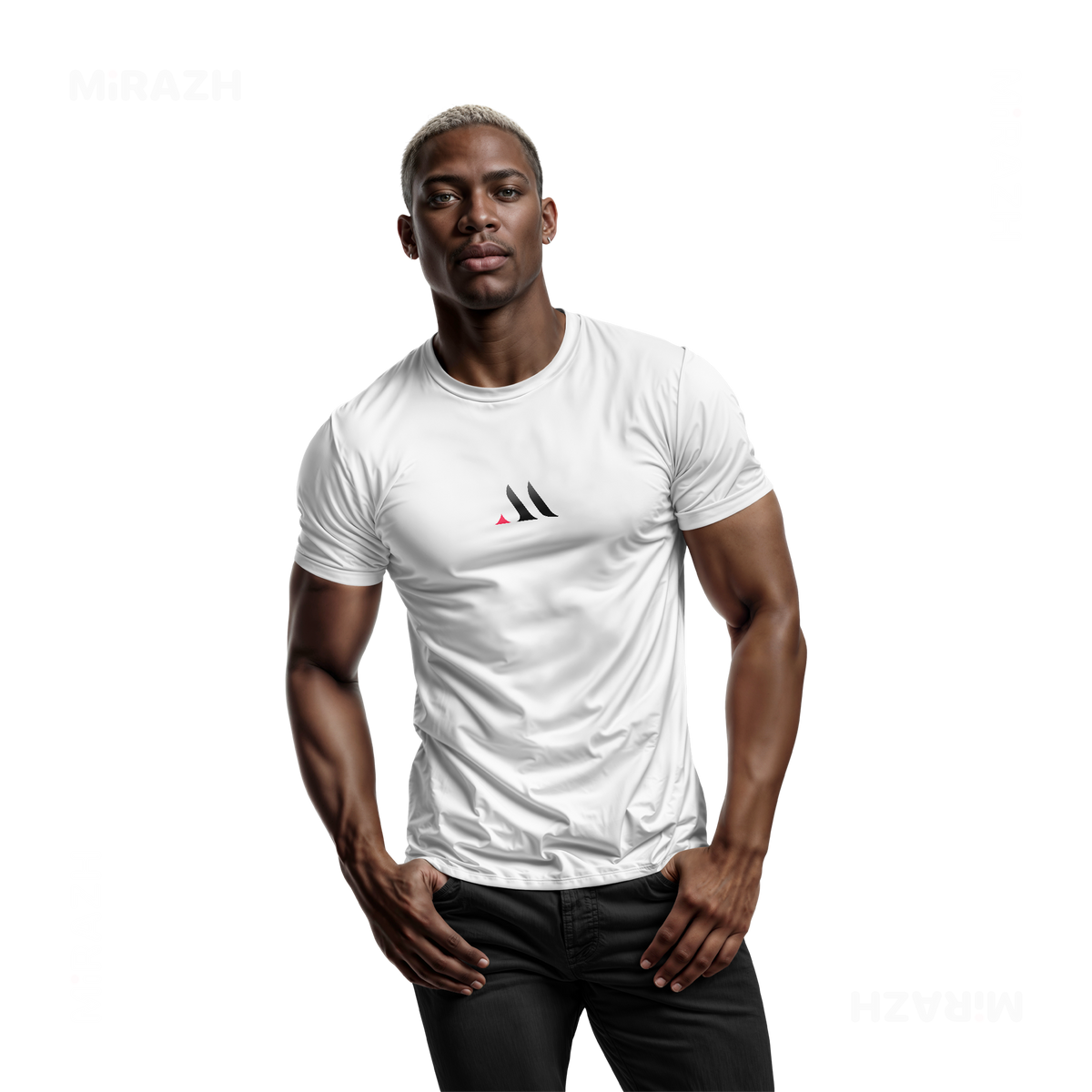 MiRAZHMark Adult T Shirt 02 White