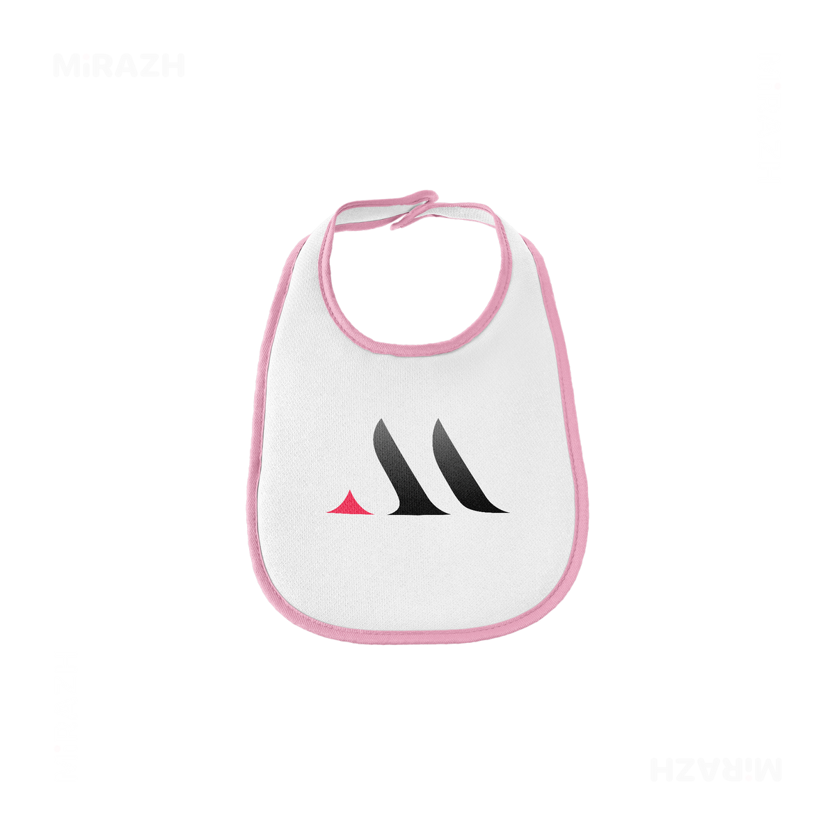 MiRAZHMark Baby Bibs 01 White Pink