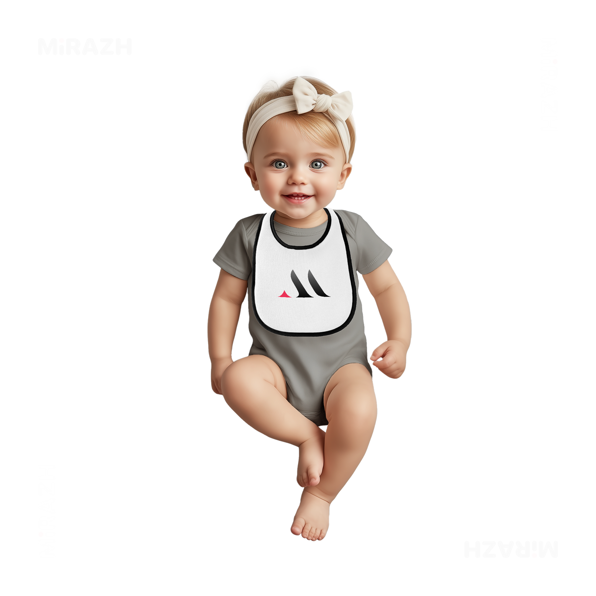 MiRAZHMark Baby Bibs 02 White Black