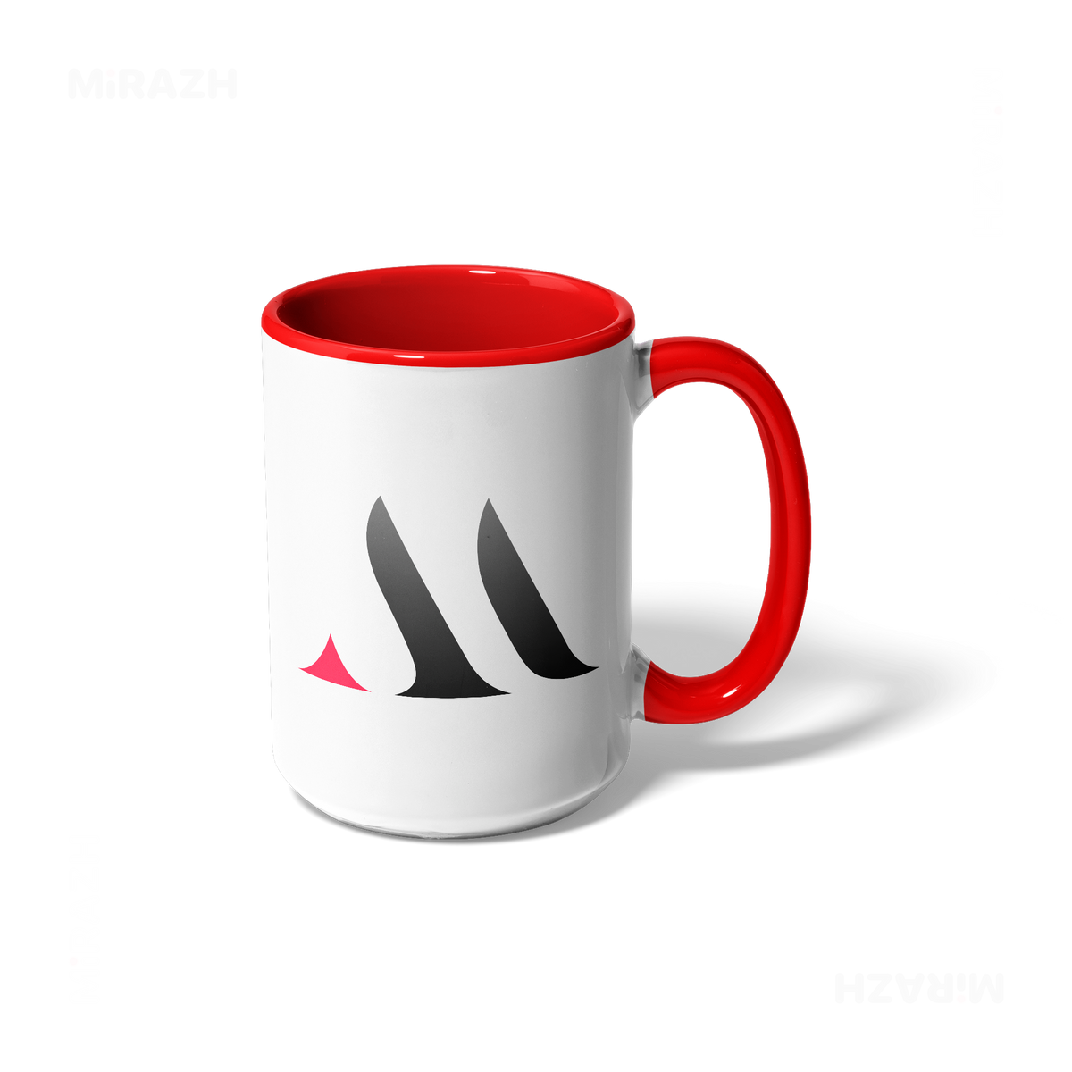 MiRAZHMark Ceramic Mug 01 White Red