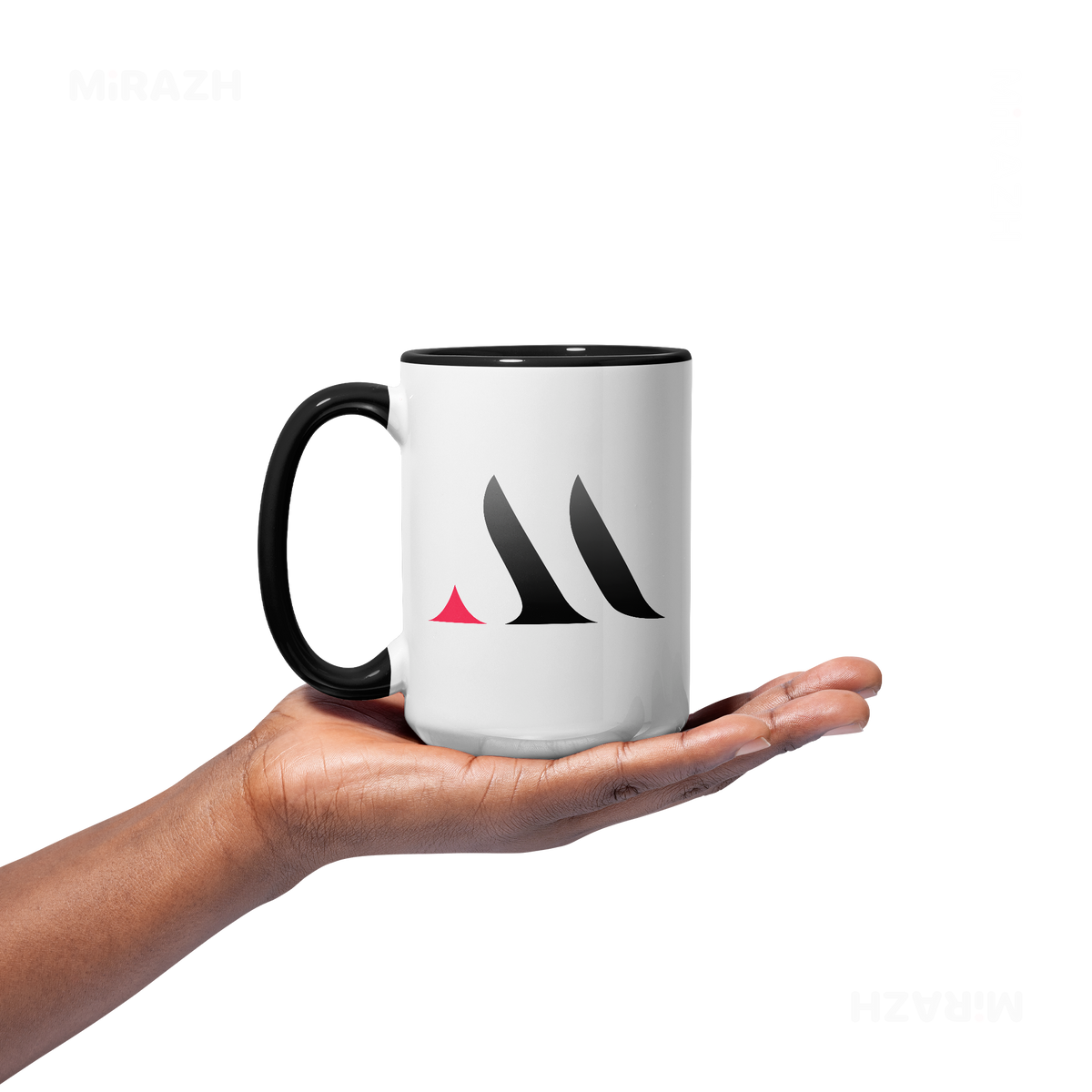 MiRAZHMark Ceramic Mug 03 White Black