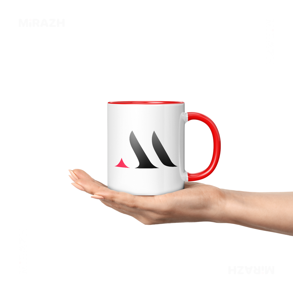MiRAZHMark Ceramic Mug 04 White Red