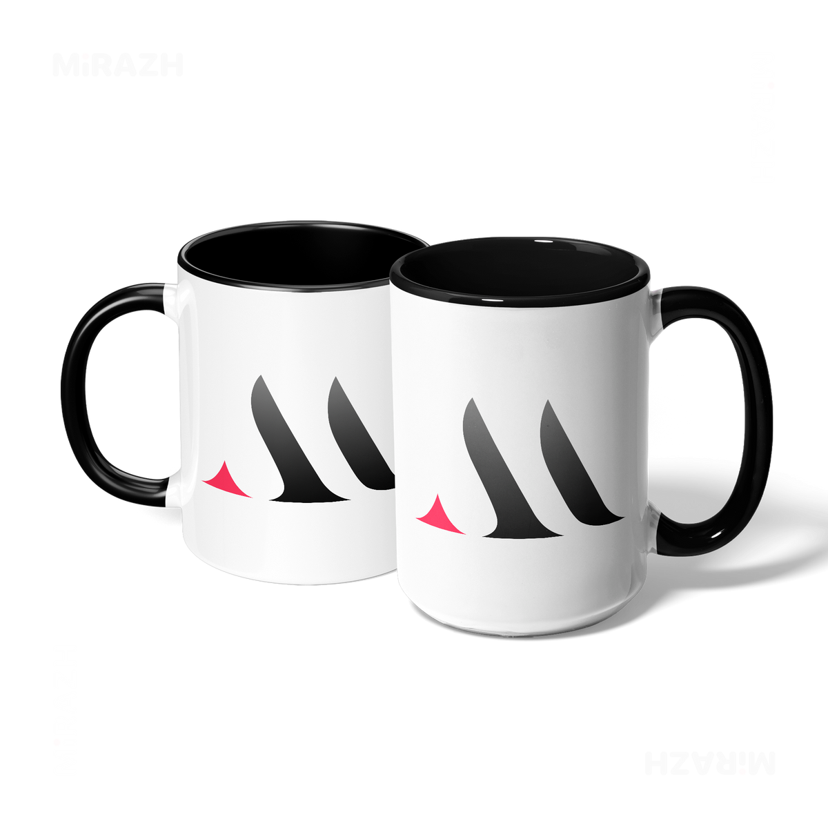 MiRAZHMark Ceramic Mug 07 White Black