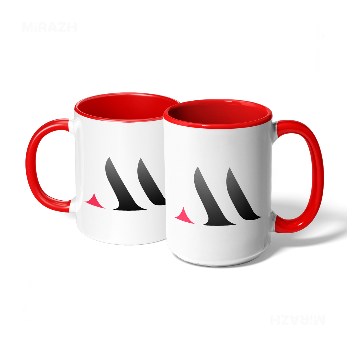 MiRAZHMark Ceramic Mug 07 White Red