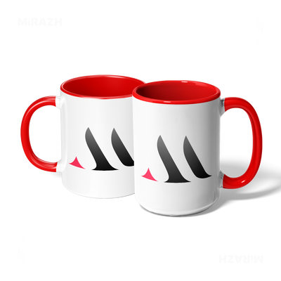 MiRAZHMark Ceramic Mug 07 White Red