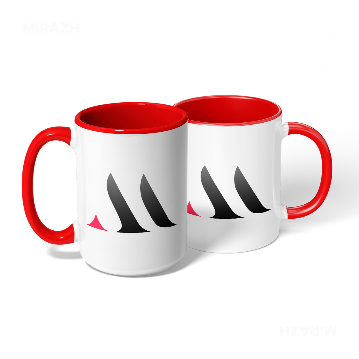 MiRAZHMark Ceramic Mug 08 White Red