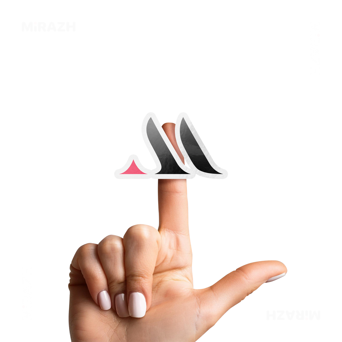 MiRAZHMark Die Cut Outdoor Sticker 02 White