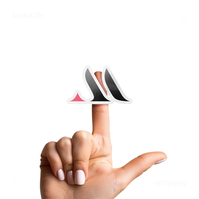 MiRAZHMark Die Cut Outdoor Sticker 02 White