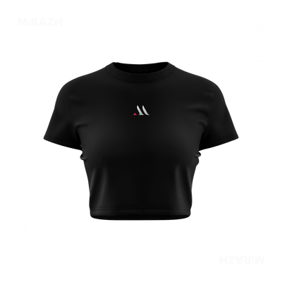 MiRAZHMark Fitted Crop Top 01 Black